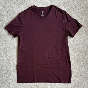 Gildan Men's Maroon V-Neck T-Shirt